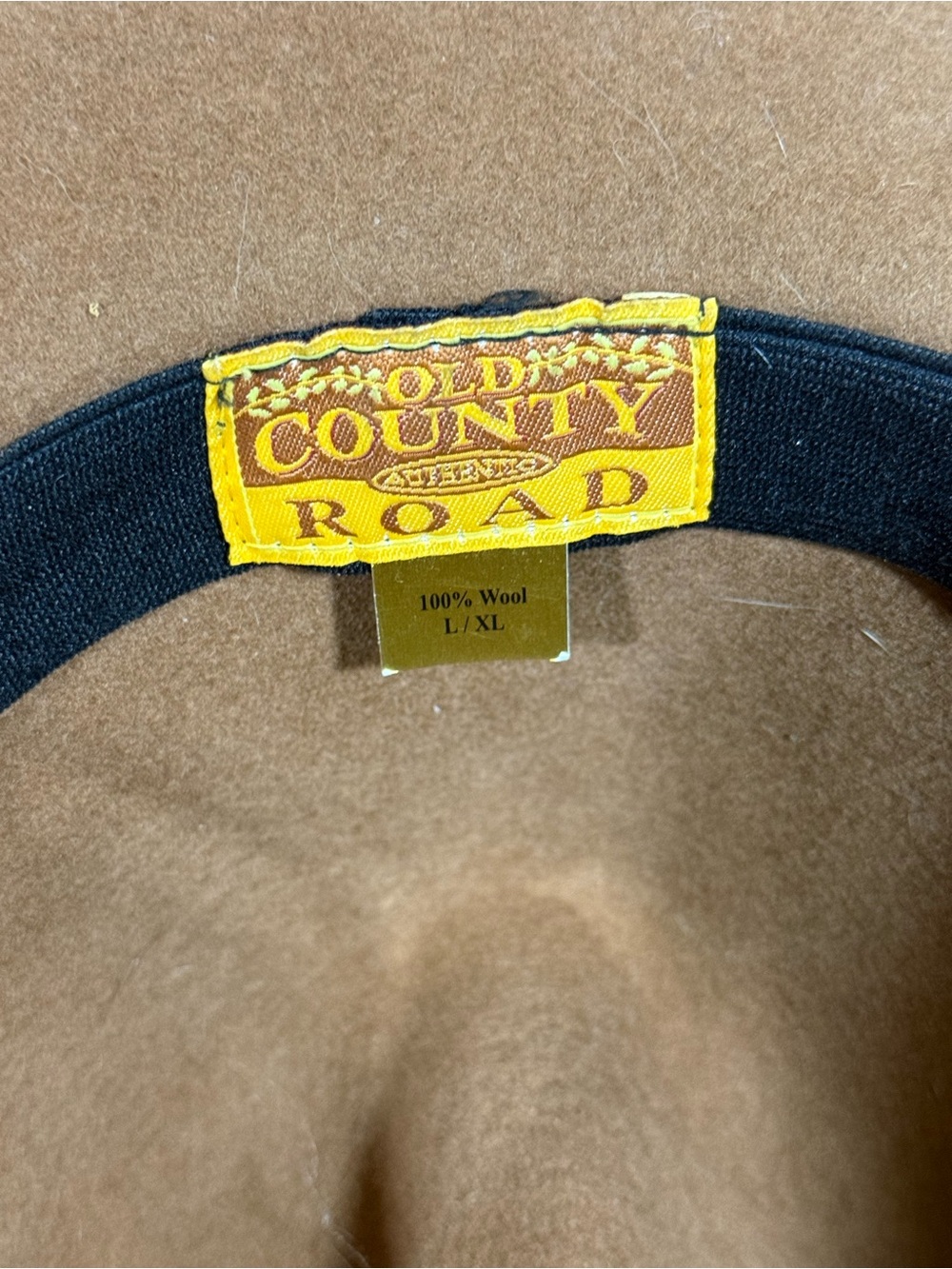 Old County Road 100% Wool Cowboy Hat L/XL - Picture 3 of 3